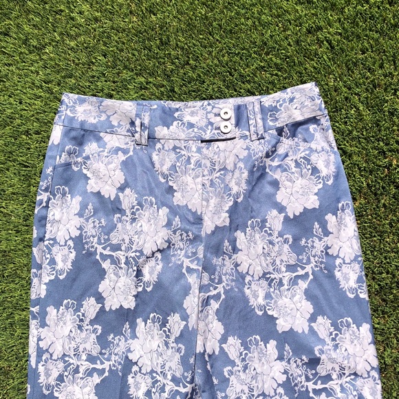 Peck & Peck Jacquard Floral Pants, sz 6 - Picture 4 of 7